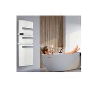 Radiateur sèche-serviettes électrique connecté SERENIS PREMIUM mât à gauche 1000+750W blanc carat - - 850435