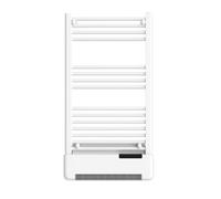 Radiateur sèche serviettes électrique - WARM TECH - 1500W - 230V - Fluide + soufflerie - 3 programmes - Blanc