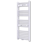 Radiateur Sèche-Serviettes Incurvé avec Connecteurs Blanc 480x480mm vidaXL