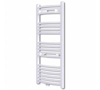 Radiateur Sèche-Serviettes Incurvé avec Connecteurs Blanc 600x1160mm vidaXL