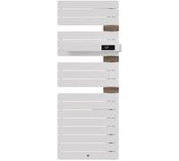 Radiateur électrique sèche-serviettes Allure 4 Classique Mât à droite 750W Blanc Brillant/Chêne - THERMOR - 483255