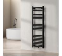 Radiateur sèche-serviettes Voss acier 120 x 40 cm noir