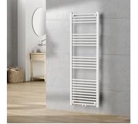 Radiateur sèche-serviettes Voss acier 140 x 50 cm blanc