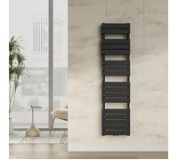 Radiateur sèche-serviettes Voss acier 160 x 40 cm noir