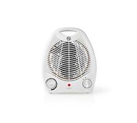 Nedis Radiateur soufflant HTFA13CWT 2000 W – Thermostat réglable, 2 niveaux – Blanc