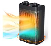 Radiateur soufflant à économie d'énergie, 1500 W, 3 modes de chauffage, radiateur électrique en céramique, oscillation à 70 °, protection contre la surchauffe et le basculement
