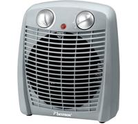 Bestron Radiateur soufflant, Radiateur soufflant salle de bain avec 2 niveaux de puissance, y compris sécurité anti-renversement & protection contre la surchauffe, pour des pièces jusqu'à 20m², Gris