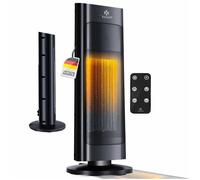 Radiateur soufflant céramique noir - KESSER - Télécommande - Puissance 2000 W - Deux niveaux de chauffe 1000 W et 2000 W