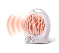 Radiateur soufflant chaud pour salle de bain | Protection anti-étouffement | Réglage de la température et de la vitesse | À suspendre au mur avec 2 températures 1000/2000 W Blanc 2 puissances avec