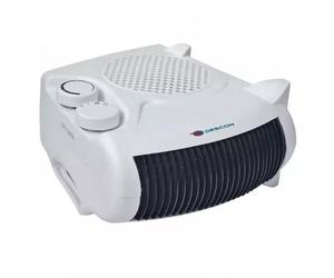 Radiateur soufflant DESCON avec direction de flux d'air vertical et horizontal, 2000 W, fonctionnement horizontal et vertical, 3 modes de flux d'air, thermostat, protection contre la surchauffe