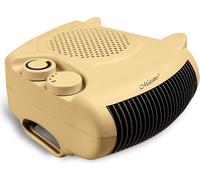 Radiateur soufflant électrique 2000W Trois modes de fonctionnement Ventilateur chaud et froid Horizontal Vertical Beige