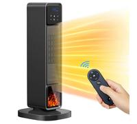 Radiateur soufflant électrique 2200W, chauffage puissant et rapide, télécommande, sécurité enfant et protection contre la