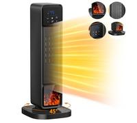 Radiateur Soufflant Électrique 3 réglages température - 2200W - avec Secouer la tête/chronométré - Verrouillage enfant - Chauffage