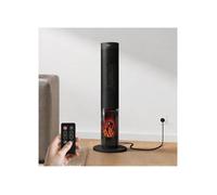 Radiateur Soufflant Électrique avec Effet Flamme Noir 830 x 260 mm