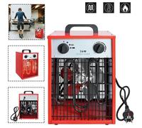 Radiateur soufflant électrique - YUENFONG - 3KW - Thermostat mécanique - 4 niveaux de chauffage - Rouge