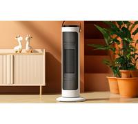 Radiateur soufflant et ventilateur colonne 2-en-1 : Blanc