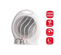 Radiateur soufflant fixe - VELAMP - 2000W - 2 vitesses - Blanc - Convection électrique