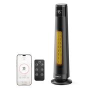 Radiateur soufflant FLANUR Économe en énergie, silencieux (36 dB), radiateur soufflant céramique PTC 2000 W avec minuterie 12 h, 1 pack + 3 modes, noir