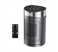 Radiateur Soufflant Portable En Céramique, 1500 W, Silencieux Et économe En énergie, Trois Réglages, Tête Vibrante, Protection Contre La Surchauffe Et Le Basculement, Pour Chambre à Coucher (Argent)