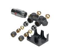 ECD Germany Radiateur Thermostat TRV avec Kit de Raccordement Espacement de Tuyau -