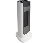 Voltman Radiateur tour céramique Skywarm 2000 W – Rotation 60° Thermostat mécanique – Blanc/Noir