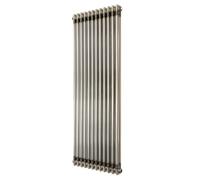 Radiateur Traditionnel à 2 Colonnes 1500 x 560 mm en Acier Métal Brut Chauffage Central Verticale Monté Sur Mur [Brosse de Nettoyage & Supports INCLUSES]