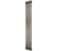 Radiateur Traditionnel à 2 Colonnes 1800 x 290 mm en Acier Métal Brut Chauffage Central Verticale Monté Sur Mur [Brosse de Nettoyage & Supports INCLUSES]