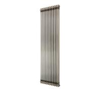 Radiateur Traditionnel à 2 Colonnes 1800 x 560 mm en Acier Métal Brut Chauffage Central Verticale Monté Sur Mur [Brosse de Nettoyage & Supports INCLUSES]