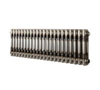 Radiateur Traditionnel à 2 Colonnes 300 x 1010 mm en Acier Métal Brut Chauffage Central Horizontale Monté Sur Mur [Brosse de Nettoyage & Supports INCLUSES]
