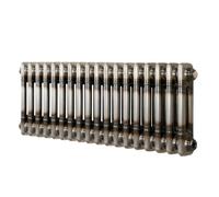 Radiateur Traditionnel à 2 Colonnes 300 x 830 mm en Acier Métal Brut Chauffage Central Horizontale Monté Sur Mur [Brosse de Nettoyage & Supports INCLUSES]