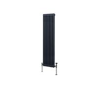 Radiateur Traditionnel à 2 Colonnes Chauffage Vertical Anthracite 1800 x 382mm Gris