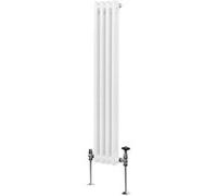 Radiateur Traditionnel à 2 Colonnes Chauffage Vertical Blanc 1500 x 202mm Blanc G