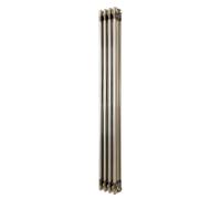 Radiateur Traditionnel à 3 Colonnes 1500 x 200 mm en Acier Métal Brut Chauffage Central Verticale Monté Sur Mur [Brosse de Nettoyage & Supports INCLUSES]