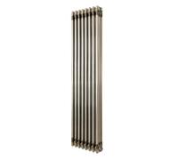 Radiateur Traditionnel à 3 Colonnes 1500 x 470 mm en Acier Métal Brut Chauffage Central Verticale Monté Sur Mur [Brosse de Nettoyage & Supports INCLUSES]