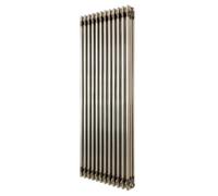Radiateur Traditionnel à 3 Colonnes 1500 x 560 mm en Acier Métal Brut Chauffage Central Verticale Monté Sur Mur [Brosse de Nettoyage & Supports INCLUSES]