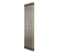 Radiateur Traditionnel à 3 Colonnes 1800 x 470 mm en Acier Métal Brut Chauffage Central Verticale Monté Sur Mur [Brosse de Nettoyage & Supports INCLUSES]