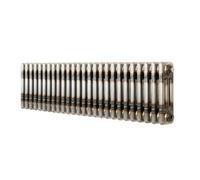 Radiateur Traditionnel à 3 Colonnes 300 x 1190 mm en Acier Métal Brut Chauffage Central Horizontale Monté Sur Mur [Brosse de Nettoyage & Supports INCLUSES]