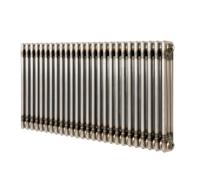 Radiateur Traditionnel à 3 Colonnes 600 x 1190 mm en Acier Métal Brut Chauffage Central Horizontale Monté Sur Mur [Brosse de Nettoyage & Supports INCLUSES]