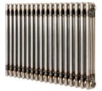 Radiateur Traditionnel à 3 Colonnes 600 x 830 mm en Acier Métal Brut Brut
