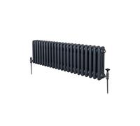 Radiateur Traditionnel à 3 Colonnes Chauffage Horizontal Anthracite 300 x 1012mm - Noir