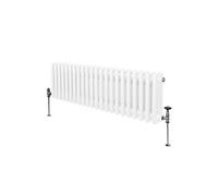 Radiateur Traditionnel à 3 Colonnes Chauffage Horizontal Anthracite 300 x 1192mm - Blanc