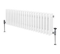 Radiateur Traditionnel à 3 Colonnes Chauffage Horizontal Anthracite 300 x 1192mm - Blanc G
