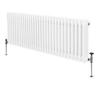 Radiateur Traditionnel à 3 Colonnes Chauffage Horizontal Blanc 600 x 1462mm Blanc