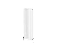 Radiateur Traditionnel à Triple Colonne 1800 x 472 mm, Chauffage Moderne Vertical en Acier au Carbone Blanc Brillant, Cuisine Salon Salle de Bain [Brosse, Attaches Murales & Supports INCLUS]