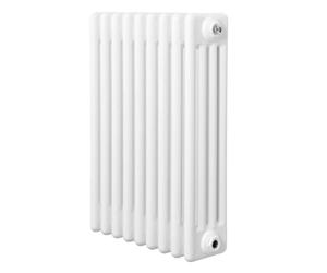Radiateur Traditionnel à 4 Colonnes 600 x 425 mm en Acier Carbone Blanc Chauffage Central Horizontale Monté Sur Mur [Brosse de Nettoyage & Supports INCLUSES]