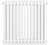 Radiateur Traditionnel à 4 Colonnes 600 x 605 mm en Acier Blanc Blanc