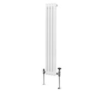Radiateur Traditionnel à 2 Colonnes Chauffage Vertical Blanc 1500 x 202mm
