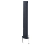 Radiateur Traditionnel à Double Colonne - 1800 x 202 mm - Gris Anthracite Monstershop