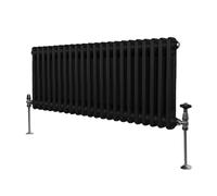 Radiateur Traditionnel à Double Colonne - 300 x 1012 mm - Noir Monstershop