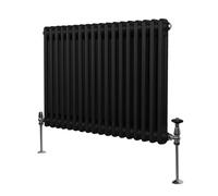 Radiateur Traditionnel à Double Colonne - 600 x 832 mm - Noir Monstershop